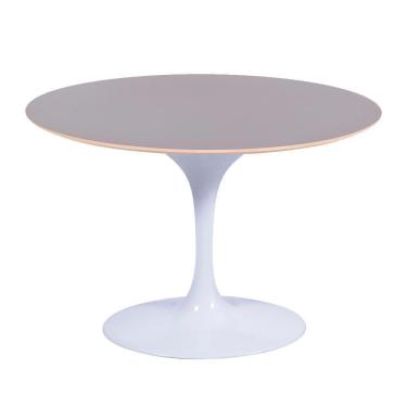 Imagem de Mesa Saarinen Oval Fórmica Preta 180x100cm - Base Branca