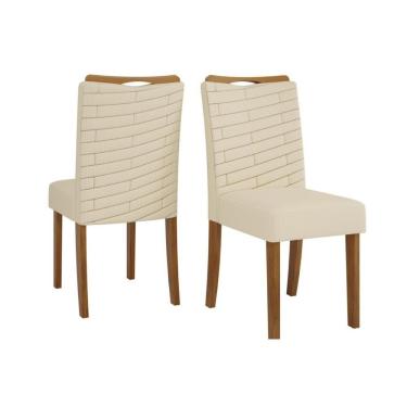 Imagem de Cadeira Sala De Jantar Julia Freijo-linho Neve Bege - Dj Móveis