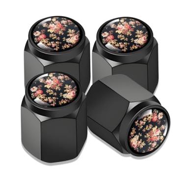 Imagem de 4 peças de tampas de haste de válvula de pneu, ajuste universal de alumínio para carros, caminhões, SUVs, motocicletas, bicicletas, acessórios de decoração de rodas, hastes de válvula, capas à prova