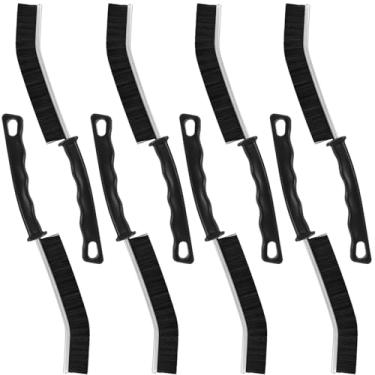 Imagem de Ethanberg Pacote com 8 escovas de limpeza de cerdas duras, limpador de lacunas, escova de vaso sanitário, limpador de argamassa, cozinha, banheiro, para-brisas de carro, preto