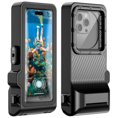 Imagem de Capa de telefone à prova d'água para mergulho com snorkel - caixa de tela sensível ao toque subaquática, capa universal de mergulho subaquático para iPhone 16/15/14 Pro Max Samsung Galaxy S25/S24