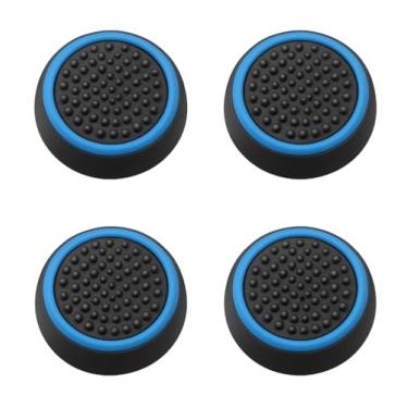 Imagem de Kit 4 Grip (2 Pares) Cores Protetor Analógico Silicone Controle Joystick Polegar Compatível Com PS4 PS5 Xbox Nintedo Switch Desempenho (Azul)