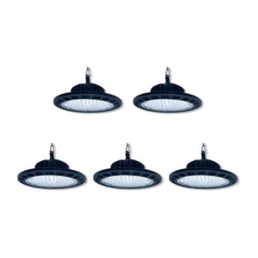 Imagem de 5 Luminária Industrial 200W De Led Ufo Branco Frio High Bay - Paylow S