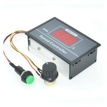 Imagem de Módulo de interruptor regulador de display digital LED ajustável motor-Governor placa de controle de velocidade redutor de escova CC 30A DC 6V-60V