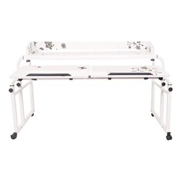 Imagem de BSNANCA Overbed Table Mobile Overbed Computer Table Days, Overbed Table Adjustable Lazy Table Stand, bandeja rolante para sofá-cama, suporte para laptop, mesa com rodas sobre a cama