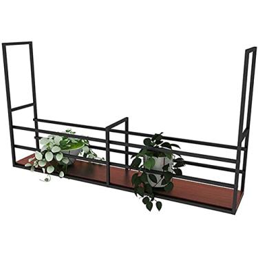 Imagem de Bar Wine Rack Restaurante Wall Mounted Wine Bottle Rack Hanging Shees Kitchens Vintage Iron Art Suporte de Taças de Teto Suspenso Madeira Maciça Upside 140X30X100Cm