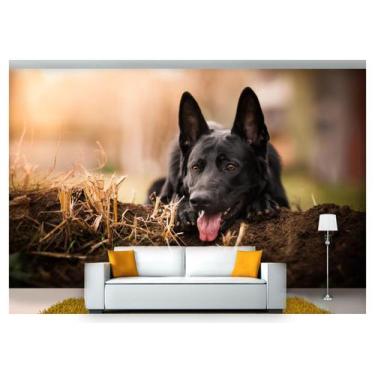 Imagem de Papel De Parede Animais Cachorro Partor 3D Anm177 - Você Decora
