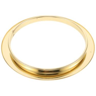 Imagem de OHPHCALL Tampa de pia de aço inoxidável, tampa de ralo de cozinha, ralo de lixo, redondo, ilhós, decoração dourada, tampa de lixo de bancada