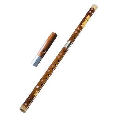 Imagem de Flauta de bambu de madeira instrumento de flauta sintonizada para iniciantes para adultos com acessórios