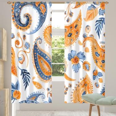 Imagem de 2 conjuntos de painéis étnicos pelis flor abstração cortinas transparentes arejadas com filtro leve painéis de cortina leve cortina de porta janela cortina para sala de estar, quarto, jantar, 84