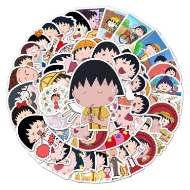 Imagem de Adesivos Chibis MarukoChans Anime Waterproof Viny 50 unidades