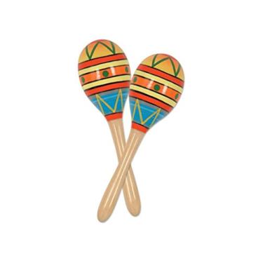 Imagem de Beistle 2 peças Mexicana Fiesta Maracas Cinco De Mayo de Festa de Festa, 20 cm, Multicolorido