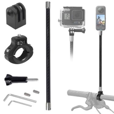 Imagem de Suporte de guidão de bicicleta e bastão de selfie de 31.0 cm para Gopro, kit de motocicleta, acessórios compatíveis com Insta 360 ACE Pro X5 X4 X3 X2 X RS R GO 3 2, Gopro 13 e DJI OSMO Action 5 Pro