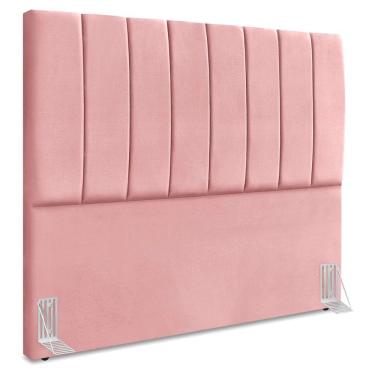 Imagem de Cabeceira Queen 160 Cm Com Frame Dalia Suede Rosa Artte Rosa