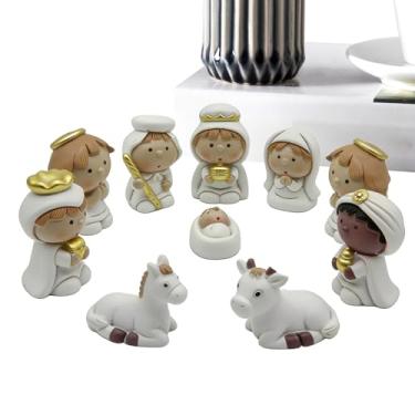 Imagem de Figura do Presépio | Decoração De Natal Em Miniatura De Resina Para Mesa | Escultura Artesanal Do Presépio | Para Estante Vitrine Mantel Igreja Grupos Colecionadores Sala De Estar Quarto