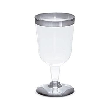 Imagem de TAÇA VINHO BORDA PRATA