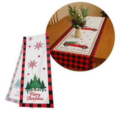 Imagem de Caminho de Mesa Tecido Decor Estampa Natalina Sortida 180cm x 35cm - M