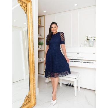 Imagem de Vestido tule - Leh store, Azul marinho, M