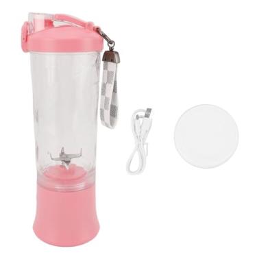 Imagem de Generic Mini Liquidificador Espremedor, 2 Modos 18000RPM Liquidificador Portátil USB Recarregável 600ml para Shakes (Rosa)