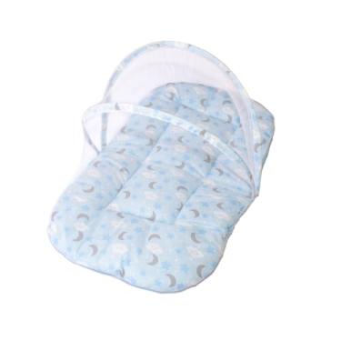 Imagem de Berço Portátil Ninho redutor Com Mosquiteiro Preço De Atacado, enxoval, bebê(luar azul BB)