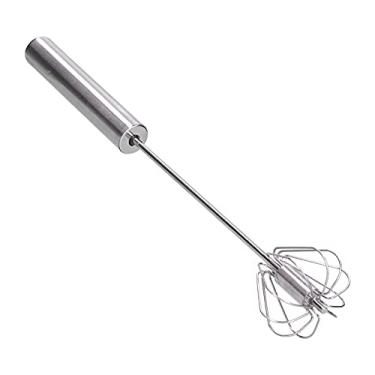 Imagem de HEEPDD Batedor de Ovos de Aço Inoxidável, Misturador de Cozinha, Ferramenta Portátil Fácil de Usar para Misturar Ovos e Bebidas Em Casa ou Restaurante Batedor de de Aço Inoxidável, Uso Doméstico