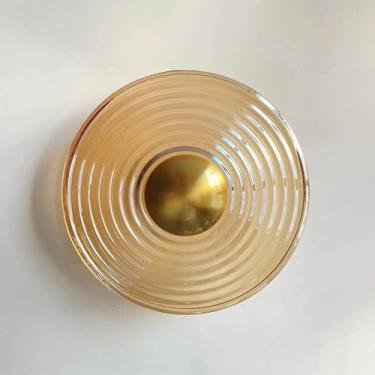 Imagem de Luminária de parede redonda de cristal LED, estilo moderno e criativo, para sala de estar, com design nórdico elegante, luz branca quente 3000K, ideal para cabeceira ou corredor. 30 cm