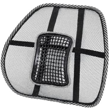 Imagem de Apoio Suporte Lombar Encosto Postura Ergonômico para Cadeira – Alivia Dores, Corrige Postura e Traz Conforto, Ideal pra Home Office, Estudo e Trabalho Preta