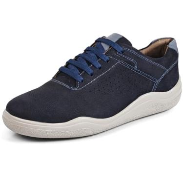 Imagem de Opananken Phanteon Mocassins masculinos casuais de couro sem cadarço - 100% couro legítimo, forro macio, palmilha de látex de ar, sola de poliuretano flexível. Leve, durável, resistente ao odor