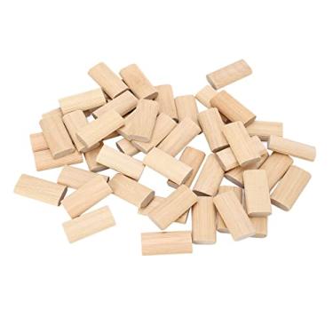 Imagem de Generic Passador de Madeira Faia Maciça 10x50mm para Emenda de Móveis Bloco de Inserção de 50 Peças para Carpintaria Madeira de Faia