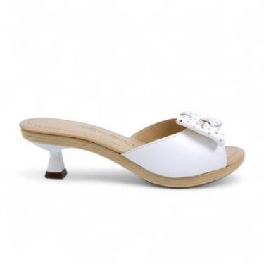 Imagem de Tamanco Tchocco Salto Baixo Taça Com Enfeite De Laço-Feminino