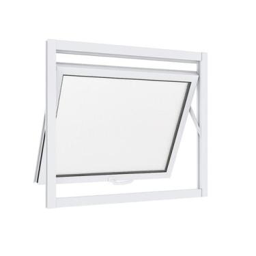 Imagem de Janela Maxim Ar 1 Seção Aluminio Branco Linha 25 - 60x60 - ARAUJO ESQU