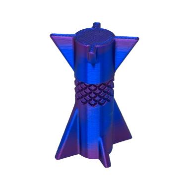 Imagem de Suporte GPU Placa de Vídeo Cor Bicolor Lilás e Azul 3D