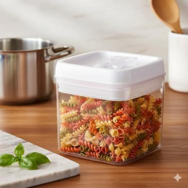 Imagem de Pote Hermético Quadrado 1000ml com Tampa Trava Alça Mood