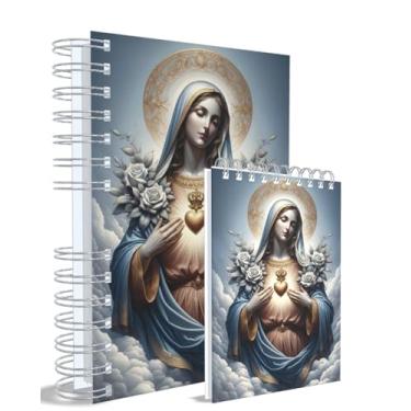 Imagem de Agenda Católica 2026 + Bloco de Anotações, Imaculaco Coração de Maria, Rosa, Capa 14