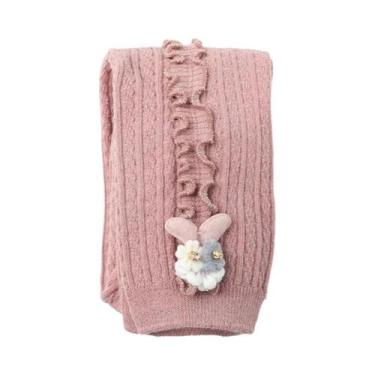 Imagem de Meias-calças De Algodão Canelado Para Bebês Meninas, Meia-calça Quente