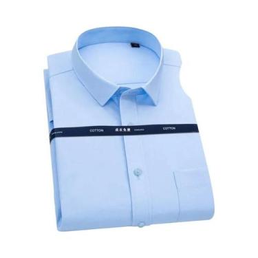 Imagem de Camisa Social Masculina plus Size De Manga Longa 100% Algodão Branca A