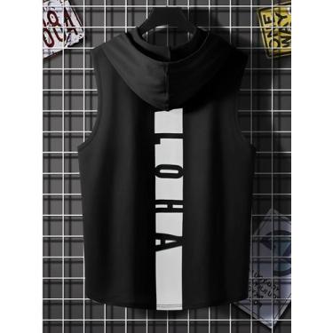 Imagem de Camiseta masculina com colete esportivo com capuz - NONE, BR-M, Ky48, 