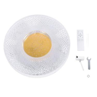 Imagem de TOPINCN Lâmpada de Teto Embutida LED de Cristal, Luz de Teto Redonda Regulável, 3 Temperaturas de Cor Com Controle Remoto para Quarto, Corredor, Sala de Jantar
