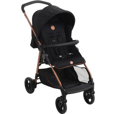 Imagem de Carrinho de Bebe para Passeio Berço Burigotto Lui Preto Cobre