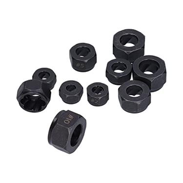 Imagem de Acouto Conjunto de Extrator de Porca Quebrada de 10 Unidades - Ferramentas para Fácil Remoção de Porcas, Parafusos e Parafusos Em Vários Tamanhos (Estilo baixo)