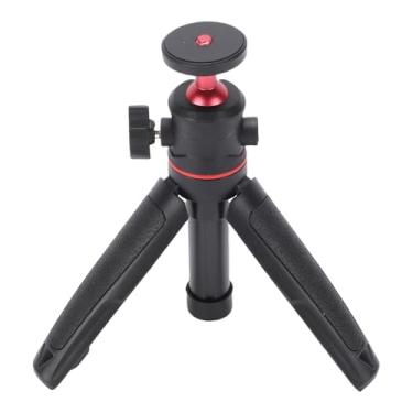 Imagem de Cryfokt Suporte de Mesa Portátil para tripé de Câmera Sem Espelho Com Cabeça Esférica de Metal de 360° para Filmagem Em Vários ângulos, para Vloggers de Viagem, ABS/liga de Alumínio (Preto)