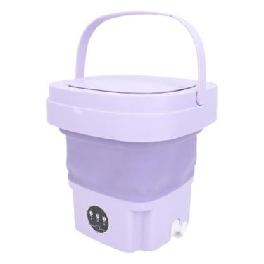 Imagem de ZJchao Máquina de Lavar Portátil 11L, Mini Lavadora Dobrável Automática Com Tubo de Drenagem para Apartamento Dormitório Hotel, Simulação de Lavagem à Mão Com 3 Configurações de (plugue americano)