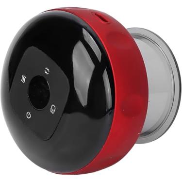 Imagem de Massageador de Ventosa com Calor Infravermelho, Sucção 60kpa, Bateria Recarregável 1500mAh USB, Vermelho e Preto, 7,8cm