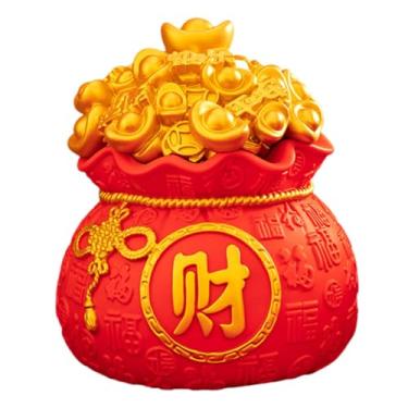 Imagem de Ｂｅｓｇａ Estátua de saco de dinheiro, cofrinho em, ornamento de mesa para lareira, quarto, decoração de casa, presente de Ano, Cai Grande