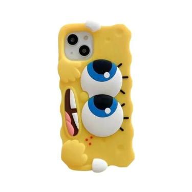 Imagem de Capa De Telefone Em Silicone Macio 3D Do Bob Esponja Com Olhos Grandes