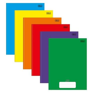 Imagem de Kit C/ 6 Caderno Universitário D+ TILIBRA Capa Dura BROCHURA - 1M 48 Folhas