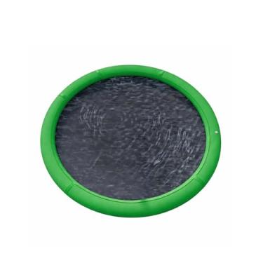 Imagem de Danrelax Anel flutuante inflável de 2,8 m, boia de piscina e lago de PVC resistente verde para adultos, lounge de água redondo grande