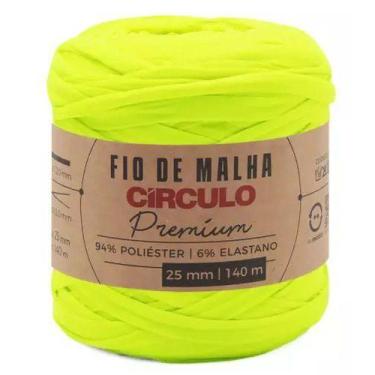 Imagem de Fio de Malha Premium 25mm Círculo 140 Metros Cor 780 Amarelo Neon - no