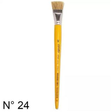Imagem de Pincel Chato Condor Ref. 456-24 com Cabo Longo Amarelo - no-brand