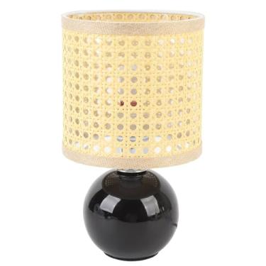 Imagem de Fabater Candeeiro de Mesa Elegante Candeeiro de Cabeceira de Cerâmica Com Abajur Tecido para Quarto de Estar, Lâmpada E27, Controle de Botão para Sala de Estudo Branco